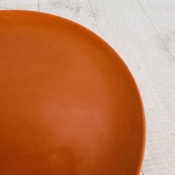 Ikea of Sweden 15199 BURNT ORANGE Stoneware Round Salad Lunch Plates Set of 3 - Picture 11 of 14